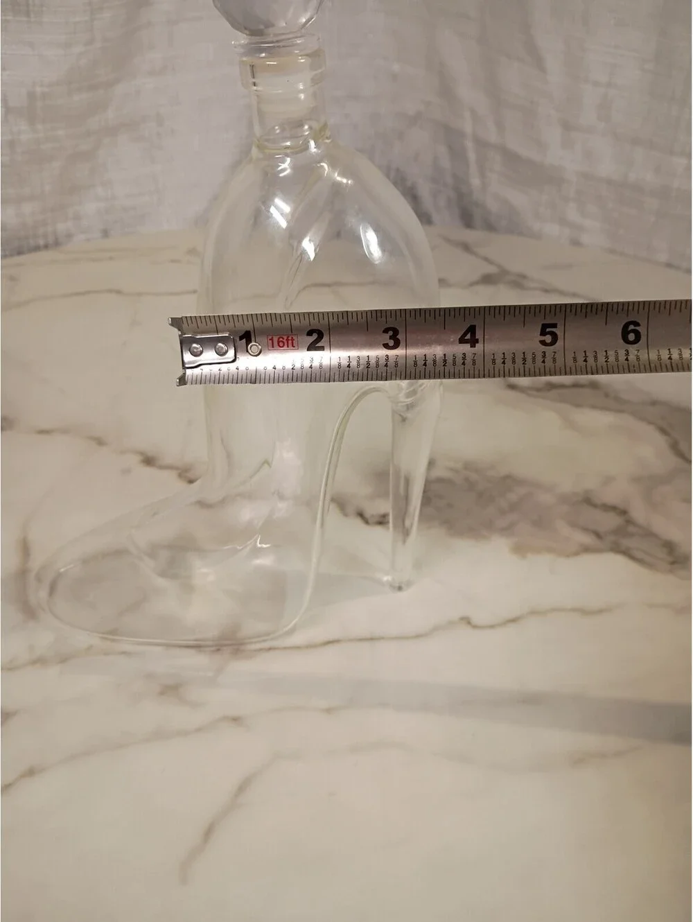 Clear Glass Stiletto High Heel Shoe Liquor Decanter Bar Accessories